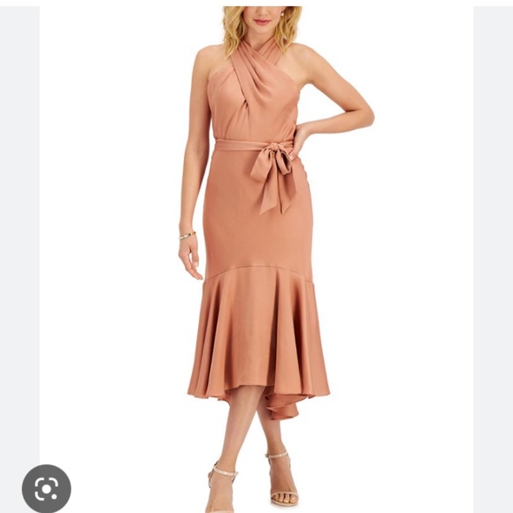 Taylor Petite Dresses & Skirts - NWT TAYLOR Petite Crisscross Halter-Neck A-line Skirt Sedona Dress - Size 10P